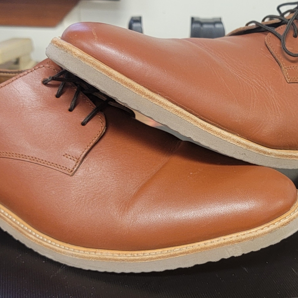 Samuel Windsor Elegant Tan Leather Oxfords SZ 11